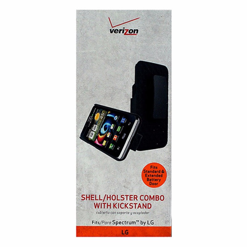 Verizon Shell Holster Combo Case for LG Spectrum VS920 - Black